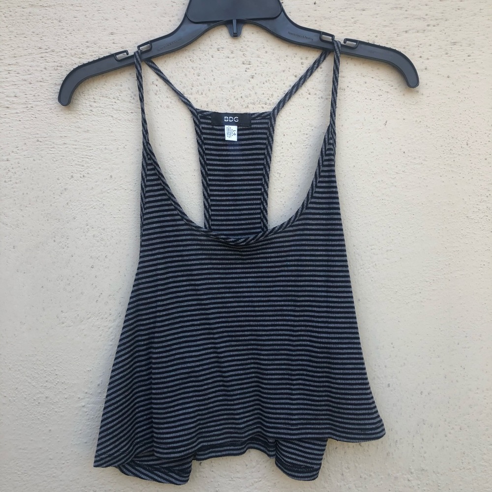 BDG Striped Razorback Crop Top Tank